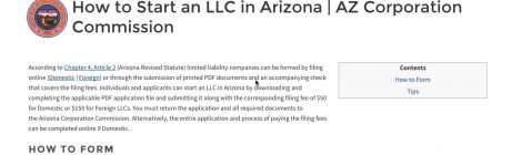How to Start an LLC in Arizona | AZ Corporation Commission