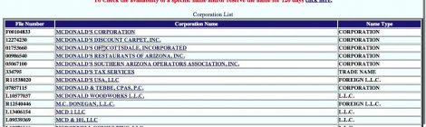 Arizona SOS Business Entity Search