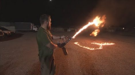 VIDEO: Arizona business man says his flamethrowers are better than Elon Musks